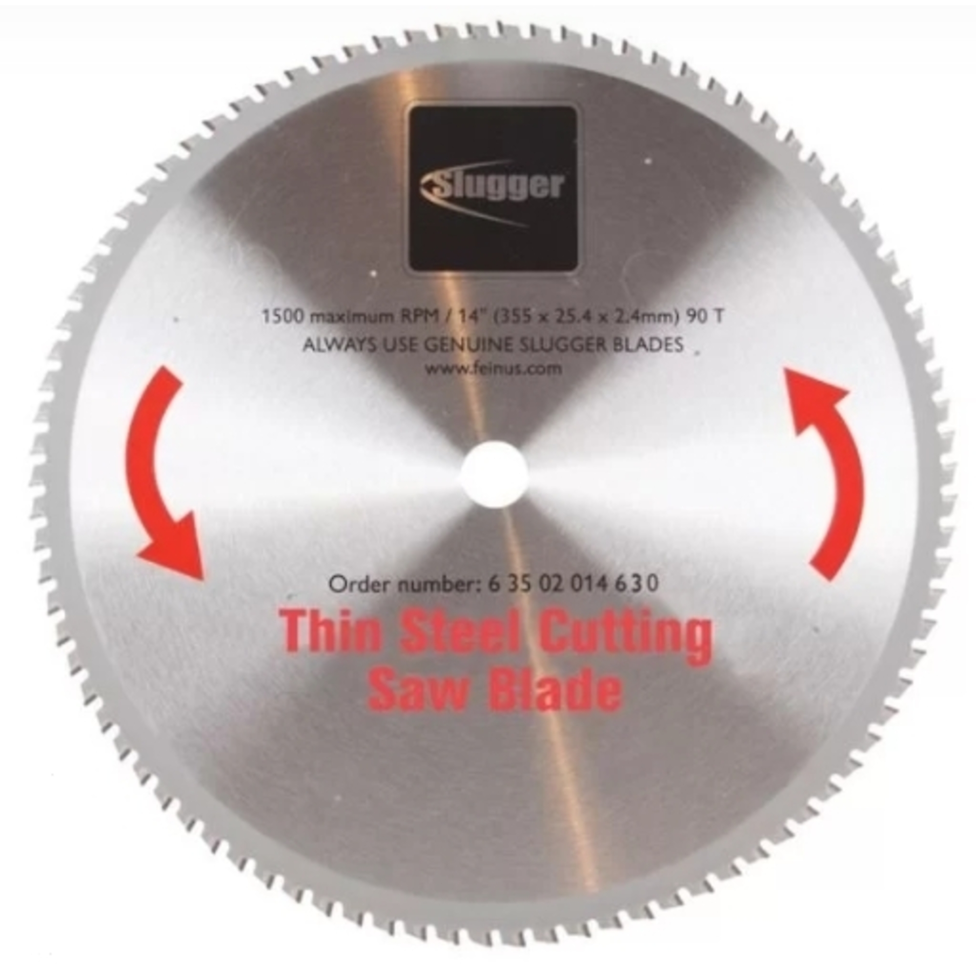 Fein 14" Slugger Thin Steel Cutting Saw Blade, 1500RPM, 90 Teeth